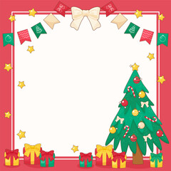 red merry christmas celebrating frame 1