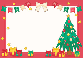 red merry christmas celebrating frame 2