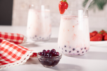 black tapioca pearls balls for bubble tea
