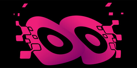 Gradient abstract pink background with liquid wave shapes for poster, banner, web background, web hero design