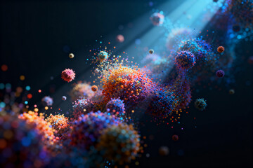 Colorful 3D Molecular and Particle Visualization