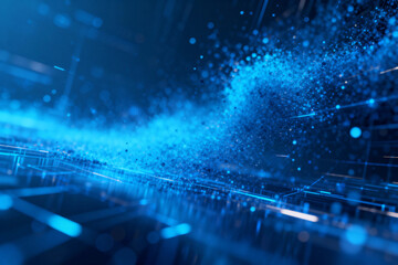 Digital Data Flow in Abstract Technology Visualization