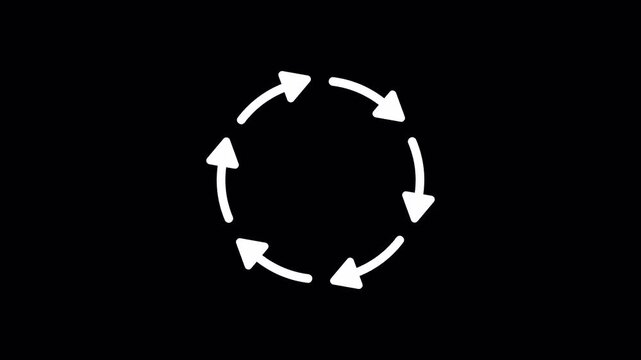 Continuous loop icon video animation