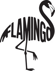 Typographic Flamingo Logo Design