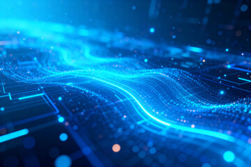 Abstract Digital Technology Data Flow Visualization