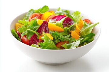 Fresh mixed salad with tomatoes and bell peppers