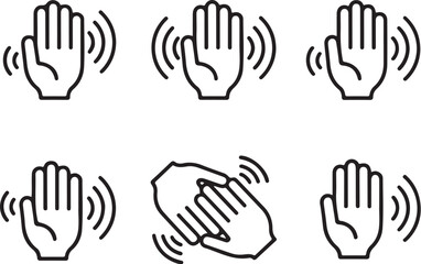 Fototapeta premium Hand gesture icons set for UI design
