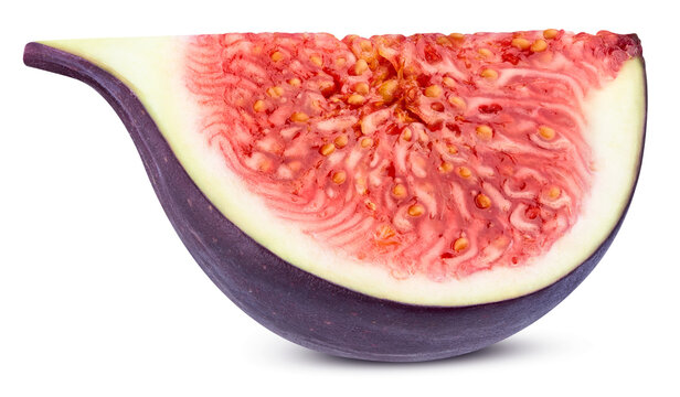 Fig slice. Fresh organic fig isolated on transparent background. Fig with PNG