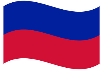 Waving civil flag oh Haiti isolated.