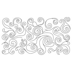 Fototapeta premium Vector illustration of a seamless floral pattern abstract background with ornate swirl decoration