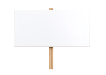 Blank Sign on Wooden Stand for Custom Messages