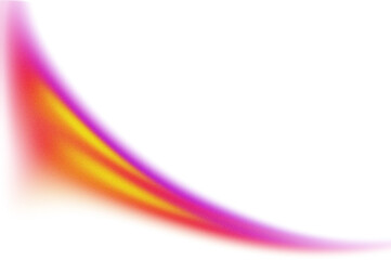 Grainy neon gradient corner sweep decoration with noise isolated