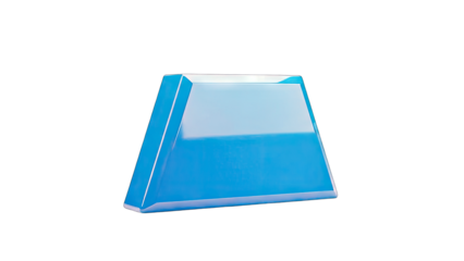 Abstract Blue Geometric Shape on White Background