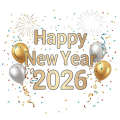 Happy New Year 2026 Festive Celebration vector