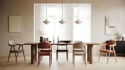 dining room interior design in eclectic style