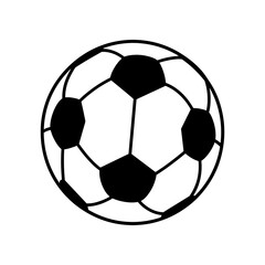 Obraz premium Soccer ball illustration black and white design for sports games.
