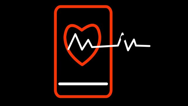 Health and rest improvement strategy animated white line icons. Outline elements on white background.