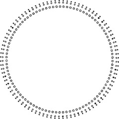 Elegant Circular Frame with Geometric Dot Pattern for Creative Designs