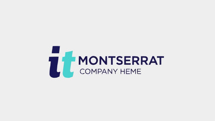 Modern IT Montserrat Company Logo Design.