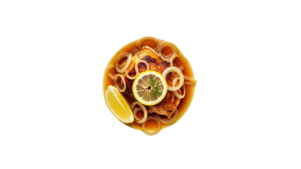 Shredded Rotisserie Chicken with Lemon and Fresh Herbs Close-up