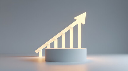 business graph with arrow