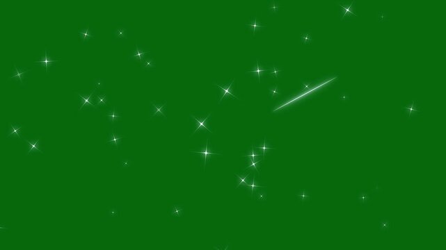 Twinkling stars glow and sparkle in night sky. cosmic starry sky,  shimmering starburst light with pulsing white star fields, luxury night sky glitter twinkle animation in 4K, meteor, rays, starfall