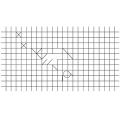 Vector illustration of an abstract pixel mosaic background for business growth chart and ecg heartbeat data