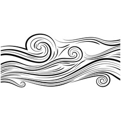 Fototapeta premium Abstract vector background design with floral swirl line wave pattern illustration
