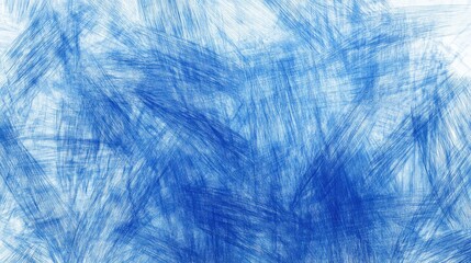 Deep blue artistic line strokes layering on a white background, forming a dynamic and textured abstract pattern suitable for various graphic design projects and digital art concepts