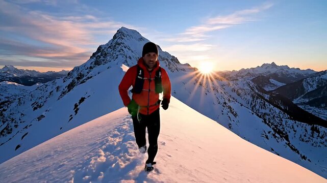 Mountain Runners Sunrise Ascent - A Journey to the Peak.
