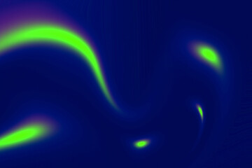 Futuristic Abstract Background with Neon Green Light and Dark Blue Glow