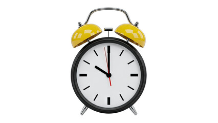 Alarm Clock Showing 10:00 on White Background