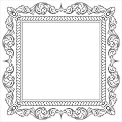 Classic Decorative Floral Engraving Artwork Style