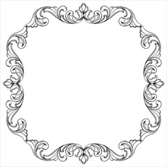 Classic Decorative Floral Engraving Artwork Style