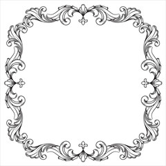 Classic Decorative Floral Engraving Artwork Style