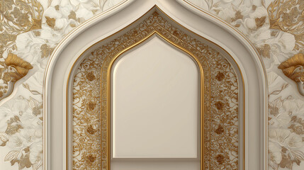 Ramadan Mubarak Blank Islamic Arch Architecture Background