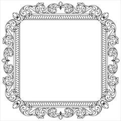 Classic Decorative Floral Engraving Artwork Style