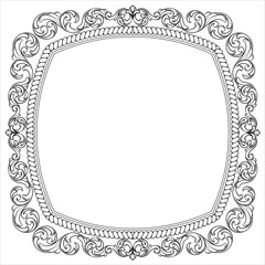 Classic Decorative Floral Engraving Artwork Style