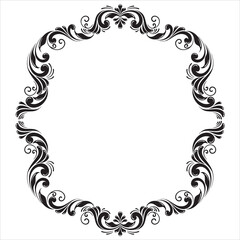 Vintage Inspired Floral Ornament Illustration