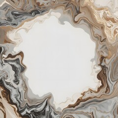 Marble Metal Wave Frame