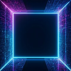 Neon Grid Digital Room