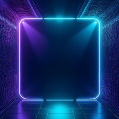 Neon Grid Digital Room