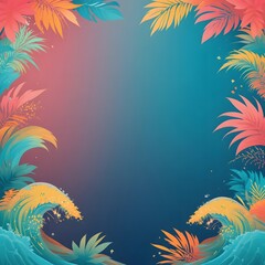 Tropical Leaf Gold Frame