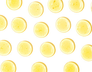 Professional Cosmetic Serum Drops Isolated on White Background for Skincare Product C