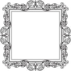 Elegant Vintage Floral Ornament Illustration Design