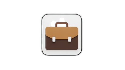 Briefcase Icon on White Background