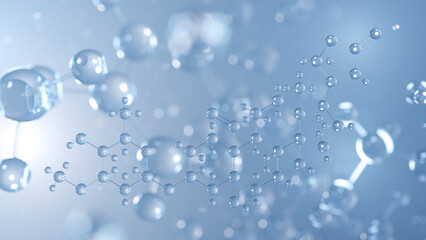 cymarin molecular structure 3d, cardiotonic agent structural chemical formula view from a microscope