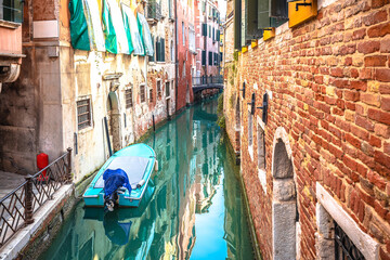 Venice, Italy. Colorful architecture of Venice channel © xbrchx