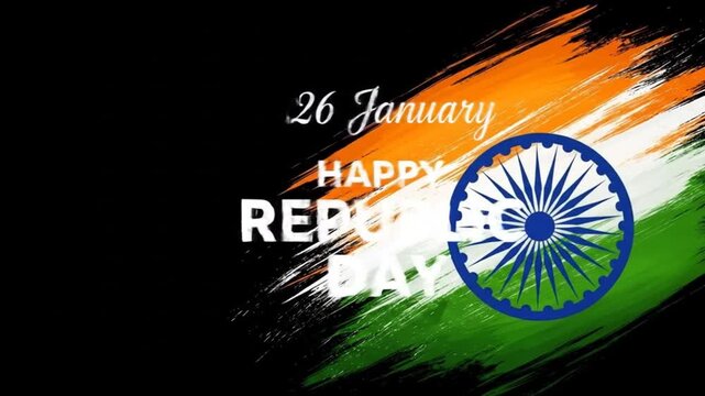 Vector banner of Happy Republic day, 26 january, national holiday of India, abstract India flag, ashoka chakra, soldiers, flag hoisting ,template for website and social