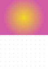 Abstract Pink and Yellow Gradient with Dotted Grid White Background Design Template